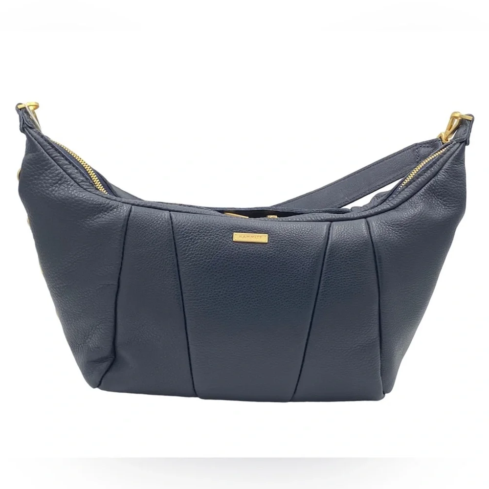Hammitt MORGAN Blue Pebbled Leather Crossbody Bag NWT - Picture 11 of 13